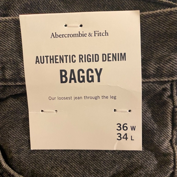 Abercrombie Black Wash Baggy Jeans - Picture 3 of 3